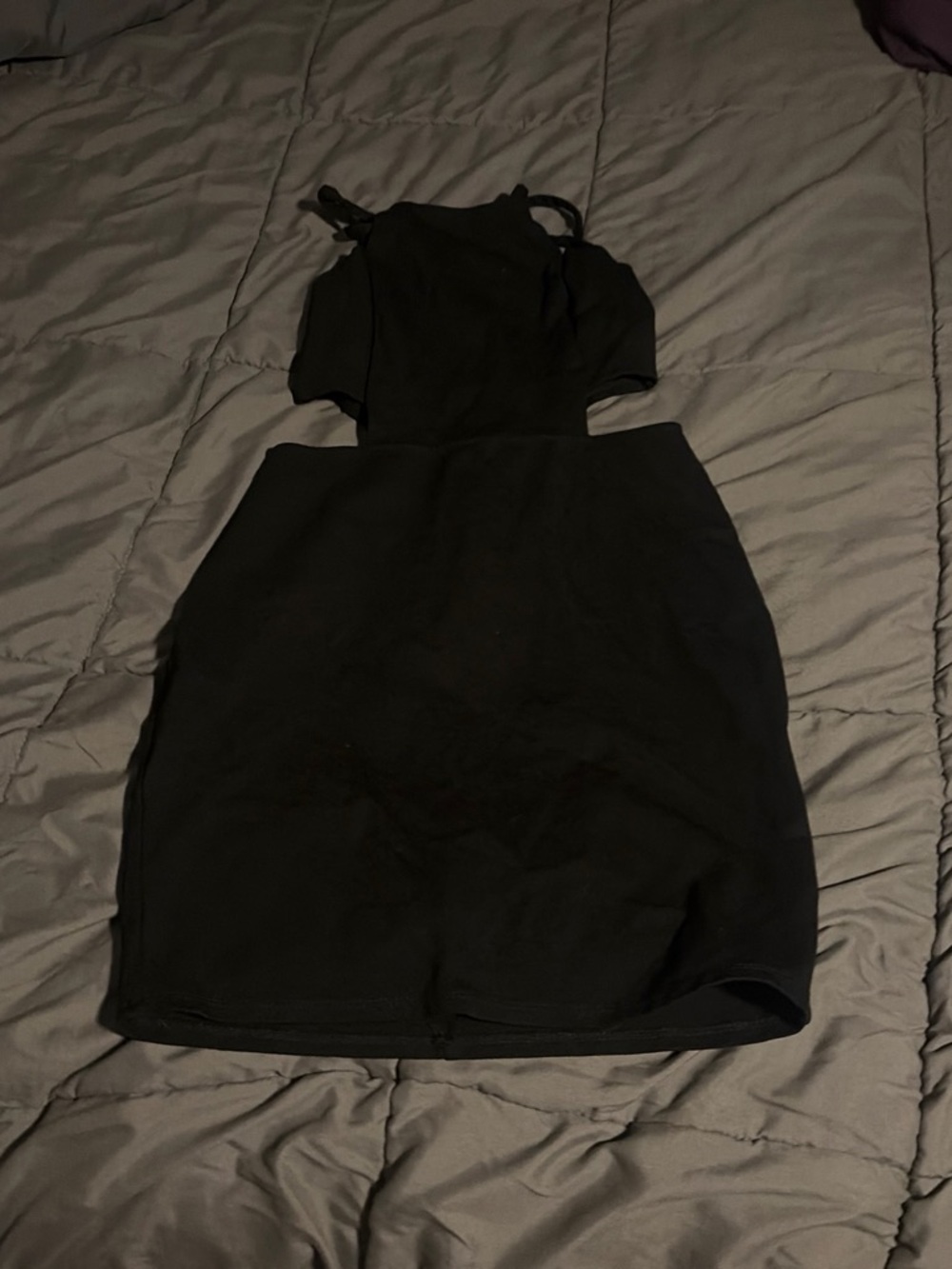 Black Cutout Bodycon Dress - Brand Unspecified